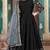 BLACK COLOR CORD N SEQUNCE WORK ART SILK GOWN 