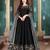 BLACK COLOR CORD N SEQUNCE WORK ART SILK GOWN 