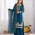Blue  embroidered beads work kurta set