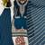 Blue  embroidered beads work kurta set