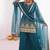 Blue embroidered ethnic wear pallazo set
