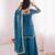 Blue embroidered ethnic wear pallazo set