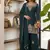 Teal embroidered readymade suit