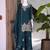 Teal embroidered readymade suit