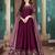 Premium Purple Art Silk Gown with Cord & Sequence Embroidery