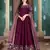 Premium Purple Art Silk Gown with Cord & Sequence Embroidery