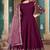 Premium Purple Art Silk Gown with Cord & Sequence Embroidery