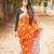 red handloom cotton saree