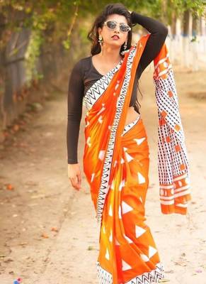 red handloom cotton saree 4