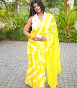yellow handloom cotton saree
