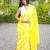 yellow handloom cotton saree
