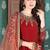 RED COLOR CORD SEQUNCE WORK ART SILK GOWN 