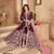  WINE  ART SILK REAL MIRROR GOWN 