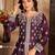  WINE COLOR CORDING WORK ART SILK REAL MIRROR GOWN 