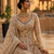 beige anarkali gown - free size