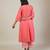 Peach cotton kurta set with printed pant