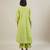 Lime green cotton kurta set with printed pant