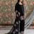 Designer heavy natural crepe farshi plazo suit set with embroidered dupatta