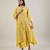 Sunshine yellow printed cotton kurta set