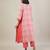 Pastel pink printed cotton kurta set
