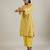 Sunshine yellow printed cotton straight kurta set