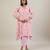 Baby pink printed cotton kurta set
