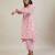 Baby pink printed cotton kurta set