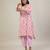 Baby pink printed cotton kurta set