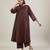 Coffee brown cotton kurta set