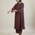 Coffee brown cotton kurta set