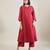 Brick red cotton kurta set