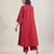 Brick red cotton kurta set