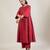 Brick red cotton kurta set