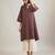 Coffee brown cotton kurta set