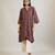 Coffee brown cotton kurta set