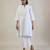 Stark white cotton straight kurta set
