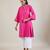 Magenta pink cotton straight kurta set