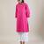 Magenta pink cotton straight kurta set