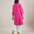 Magenta pink cotton straight kurta set