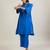 Cobalt blue cotton straight kurta set
