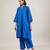 Cobalt blue cotton straight kurta set