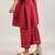 Brick red cotton straight kurta set