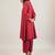 Brick red cotton straight kurta set
