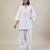 Stark white cotton kurta set
