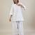 Stark white cotton kurta set