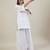 Stark white cotton kurta set