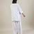 Stark white cotton kurta set