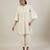 Cream cotton straight kurta set