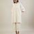 Cream cotton straight kurta set