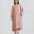Dusty rose dola silk kurta set